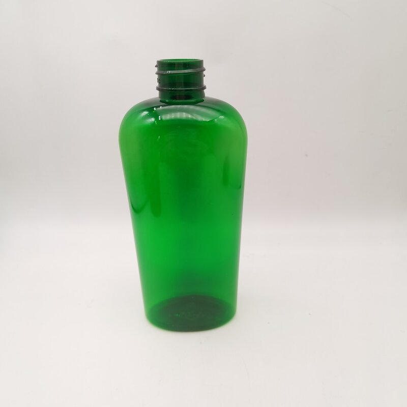 Green Oval PET Bottle Factory - OEM/ODM Custom 200ML Green Oval PET Bottle for Shampoo