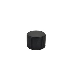Plastic Cap with Induction Inner Seal Manufacturer - OEM/ODM Custom 24mm Black Ribbed Plastic Cap with Induction Inner Seal