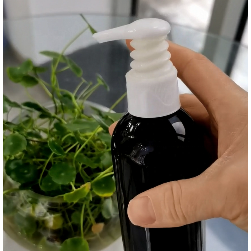 White PP Dispensing Pump Manufacturer - OEM/ODM Custom White PP 24-410 Ribbed Skirt Up-lock Spiral-shaped Cowl Pump