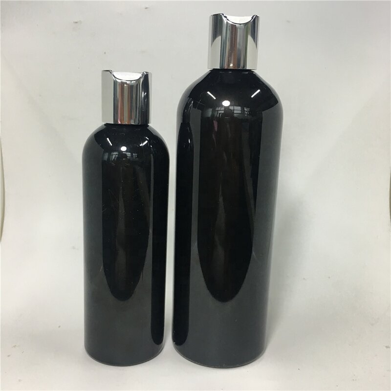 Shampoo Plastic Bottle Factory - OEM/ODM Custom 250ml 500ml Shampoo Plastic Bottle with Silver Disc Top Caps