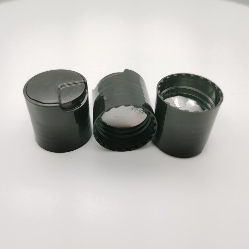 Flip Top Disc Top Cap Factory - OEM/ODM Custom 18-24mm PP Black White Press Cap Flip Top Disc Top Cap Lid