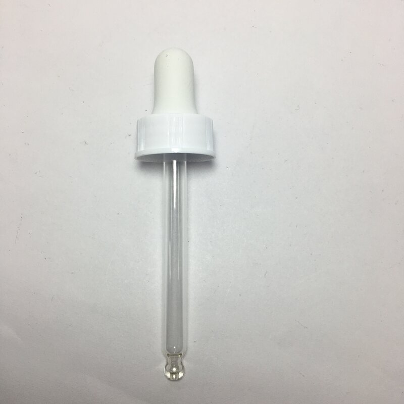 Glass Dropper with White Frosted Rubber Manufacturer - OEM/ODM Custom 20-400 Neck Finish Glass Dropper with White Frosted Rubber