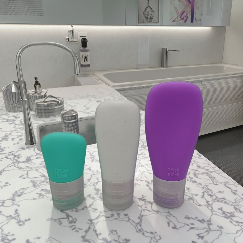 Silicone Empty Soft Tube Manufacturer - OEM/ODM Custom 38-90ml Travel Cosmetic Cream Silicone Tube with Pump