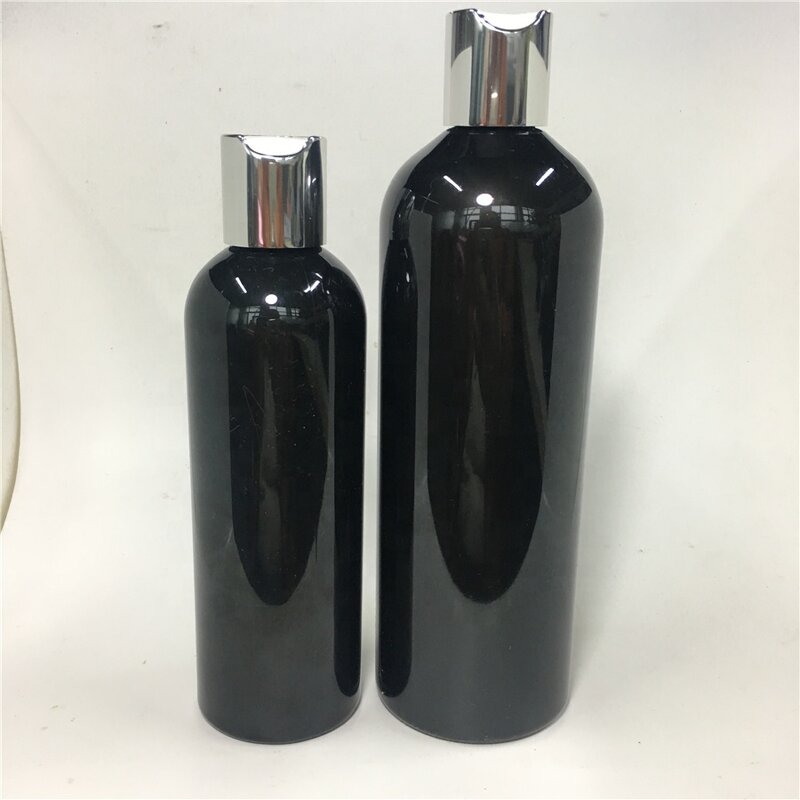 Shampoo Plastic Bottle Factory - OEM/ODM Custom 250ml 500ml Shampoo Plastic Bottle with Silver Disc Top Caps
