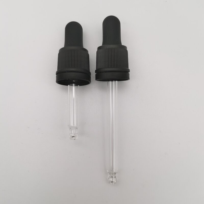 Glass Dropper Cap Manufacturer - OEM/ODM Custom 18/410 Tamper Evident Glass Dropper Cap for Essential Oil Bottles