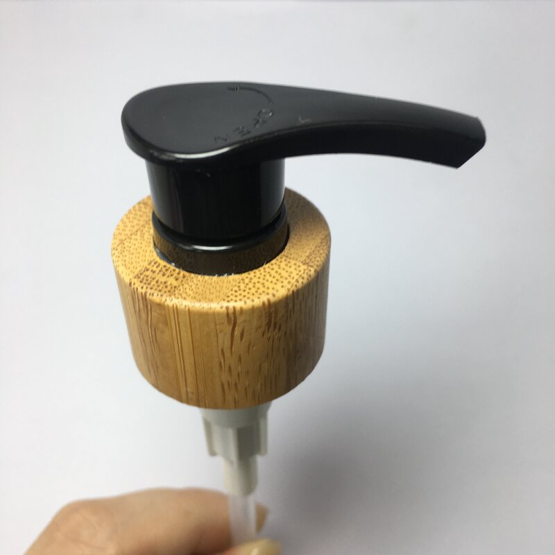 PP Plastic Bamboo Pump Factory - OEM/ODM Custom 24/410 PP Plastic Bamboo Wooden Dispenser Pump for Shampoo Bottle