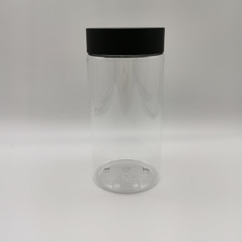 White Black PET Straight Jar Manufacturer - OEM/ODM Custom 2-8oz White Black PET Straight Jar with Child Resistant Cap