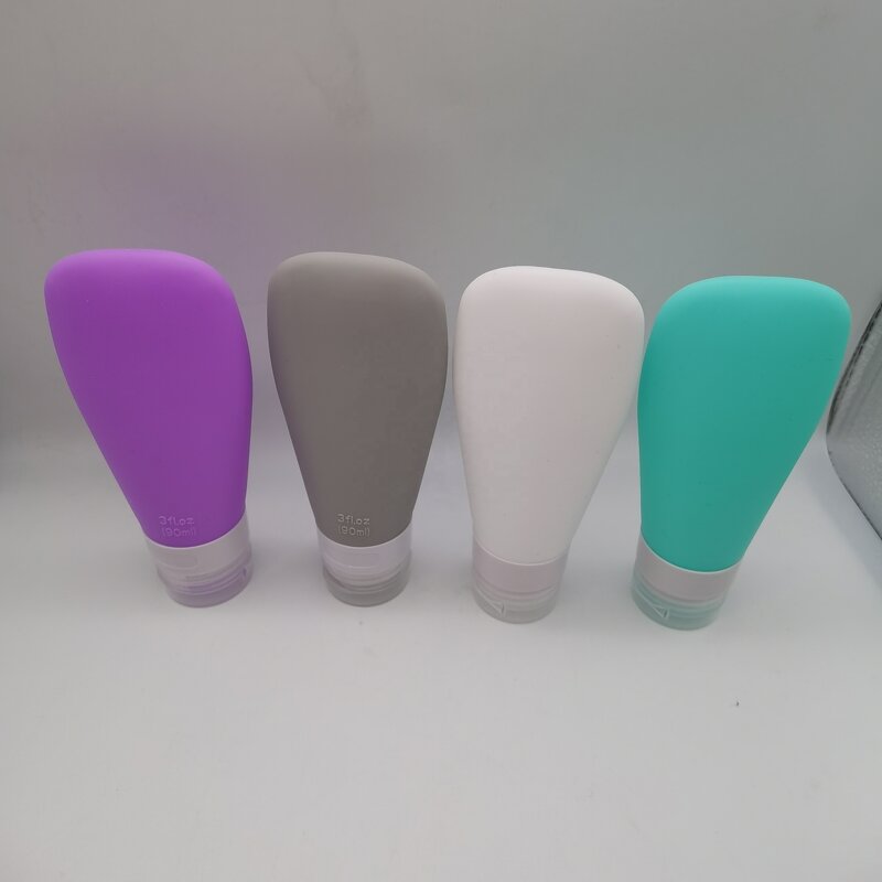 Silicone Squeeze Bottle Factory - OEM/ODM Custom Portable 3oz 100ml Silicone Squeeze Bottle Travel Dispenser