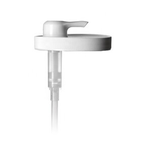 White PP Ribbed Skirt Cap Pump Factory - OEM/ODM Custom White PP 89-400 Ribbed Skirt Cap Pump with Dip Tube