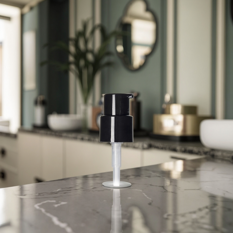 Black PP Treatment Pump Manufacturer - OEM/ODM Custom Black PP 18-400 Smooth Skirt Fingertip Treatment Pump