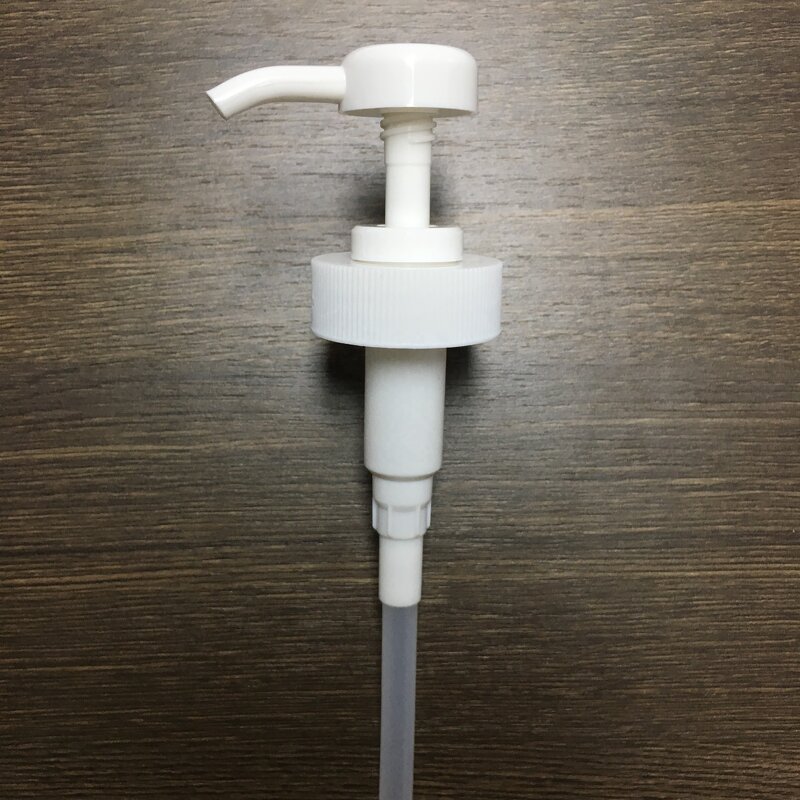 White PP Dispensing Pump Manufacturer - OEM/ODM Custom White PP 38-400 Ribbed Skirt Down-lock Dispensing Pump