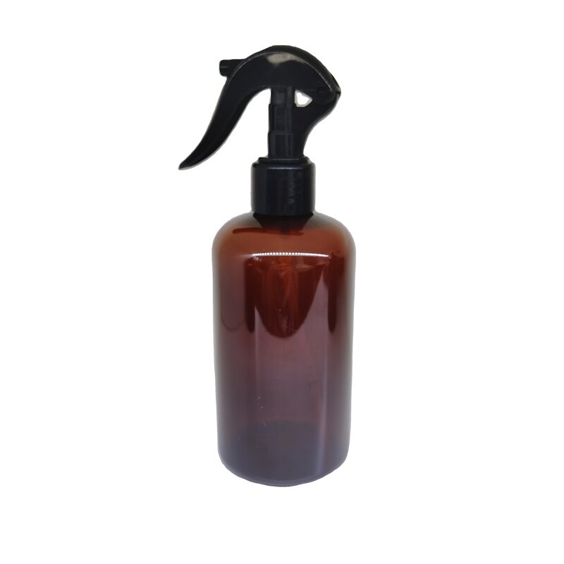 Hair Oil PET Bottles Factory - OEM/ODM Custom 16oz 500ml Amber Hair Oil Conditioner Pet Bottles with Trigger Sprayers