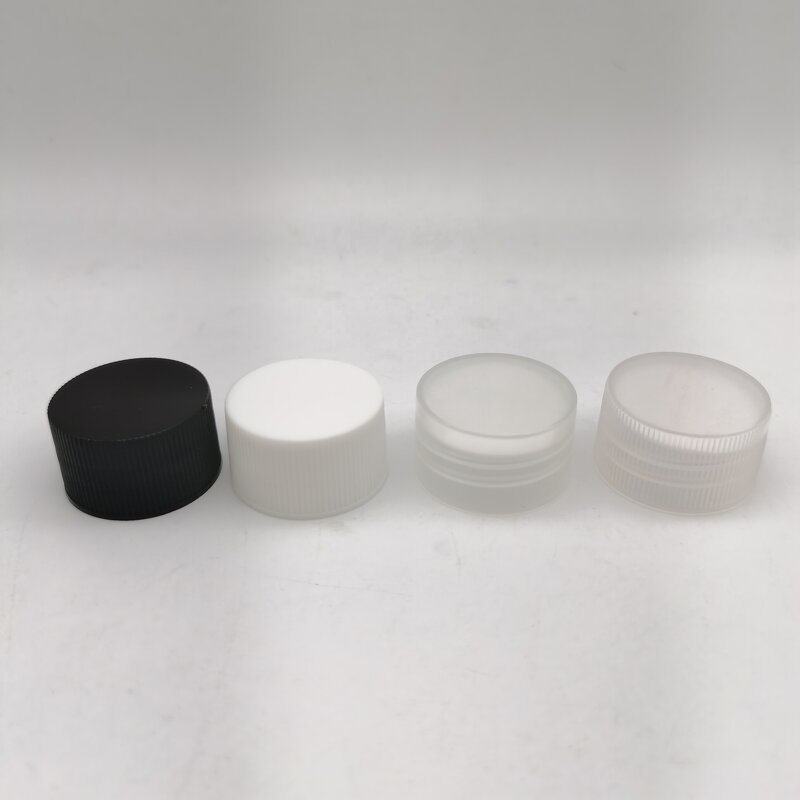 Plastic Cap with Induction Inner Seal Manufacturer - OEM/ODM Custom 24mm Black Ribbed Plastic Cap with Induction Inner Seal