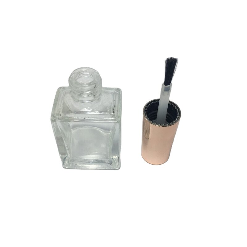Round Glass Nail Polish Bottle Factory - OEM/ODM Custom 16ml Round Glass Nail Polish Bottle with Gold Cap and Brush