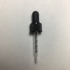 Black Glass Dropper Manufacturer - OEM/ODM Custom 18-415 Black Glass Dropper for Essential Oil Glass Bottles