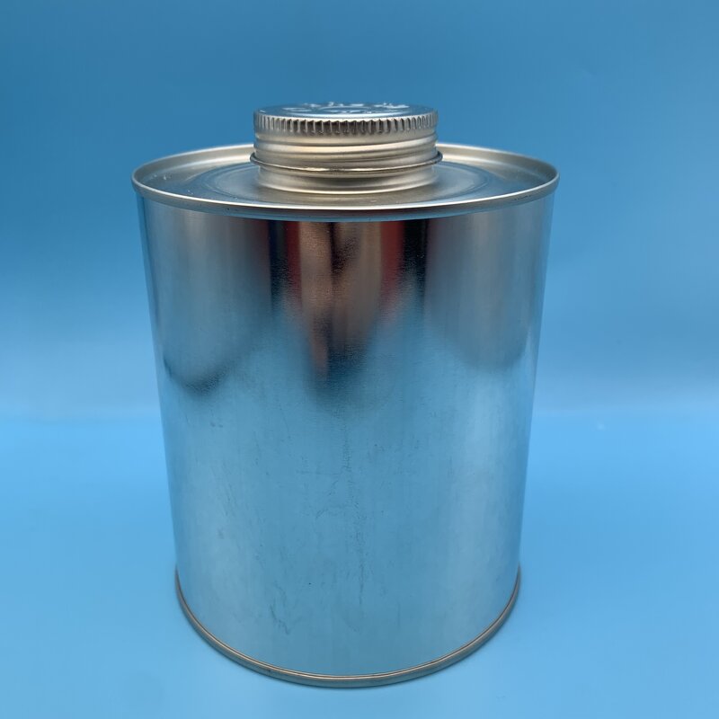 Metal Round Can with Tin Cap Manufacturer - OEM/ODM Custom 32oz Screw Metal Round Can with Tin Cap with Brush