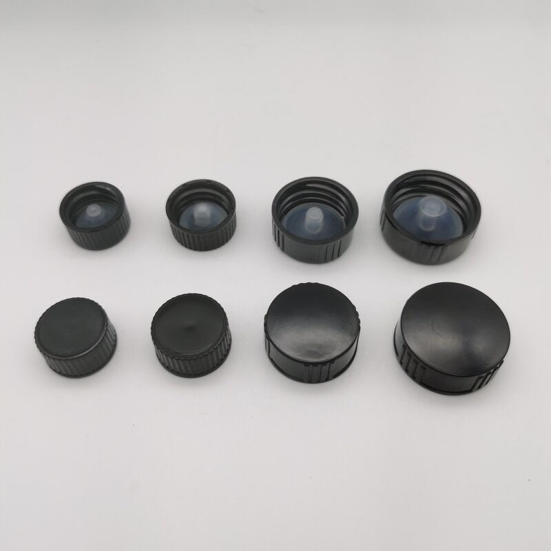Black Phenolic Screw Cap Manufacturer - OEM/ODM Custom Black Phenolic 28mm Non-Spill Screw Cap with PP Polycone Liner