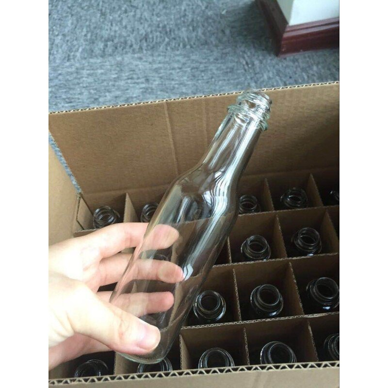 Glass Sauce Woozy Bottle Manufacturer - OEM/ODM Custom 150ml 5oz Transparent Glass Sauce Woozy Bottle with Black Screw Cap