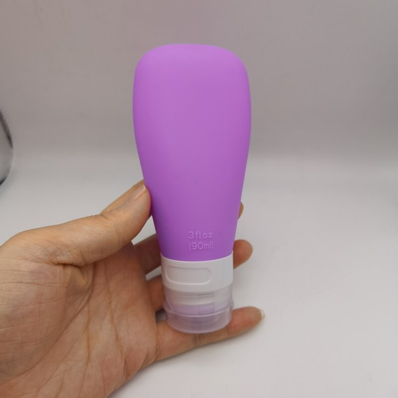 Silicone Squeeze Bottle Factory - OEM/ODM Custom Portable 3oz 100ml Silicone Squeeze Bottle Travel Dispenser