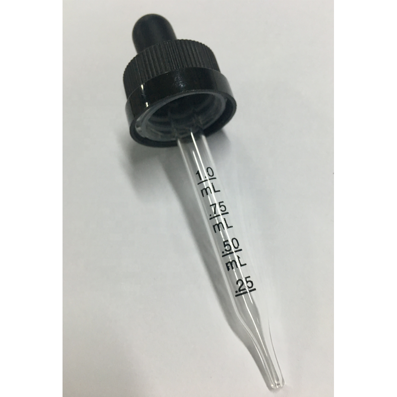 CRC Child Resistant Dropper Factory - OEM/ODM Custom CRC Child Resistant Dropper with 76mm Pipette for 30ml Boston