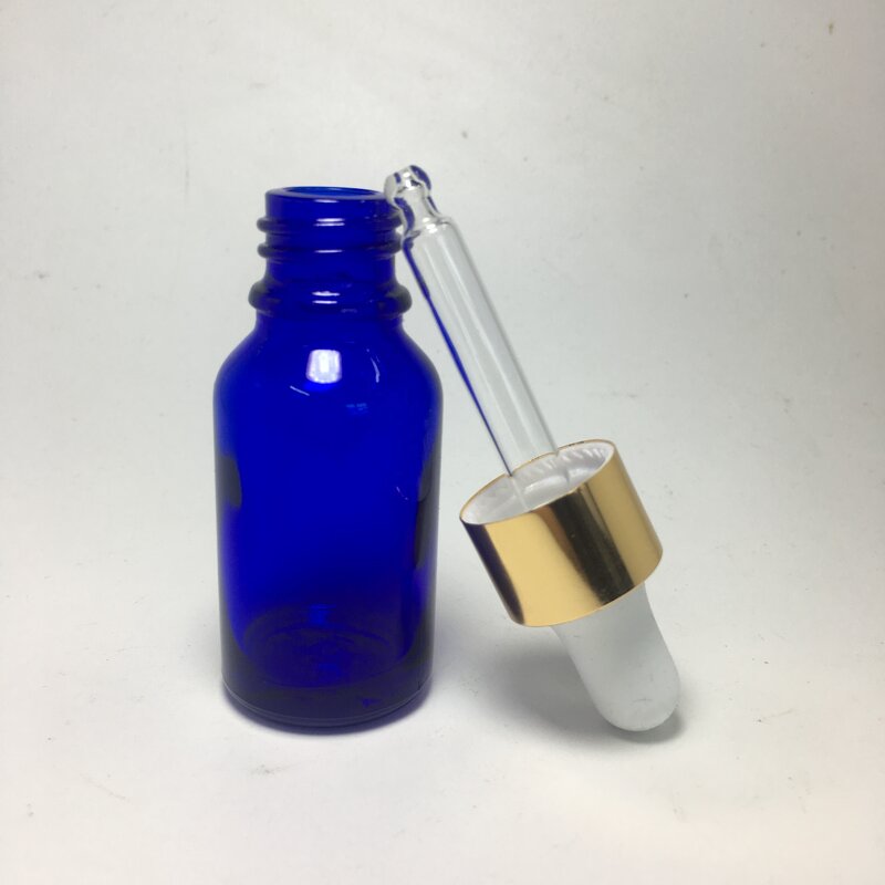 Glass Essential Oil Bottle Factory - OEM/ODM Custom 1oz 30ml Cobalt Blue Glass Essential Oil Bottle with Gold Cap
