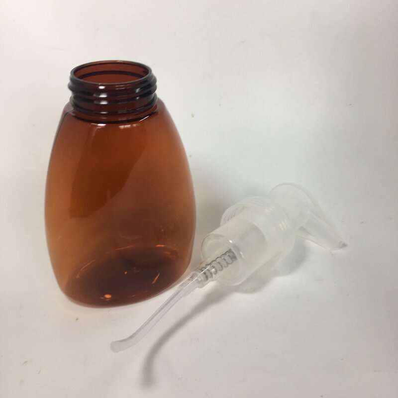 Amber PET Bottle Manufacturer - OEM/ODM Custom 250ml Amber PET Bottle with Black Foamer Pump for Foaming Soaps