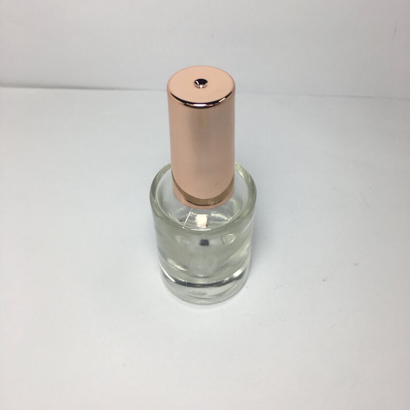 Round Glass Nail Polish Bottle Factory - OEM/ODM Custom 16ml Round Glass Nail Polish Bottle with Gold Cap and Brush