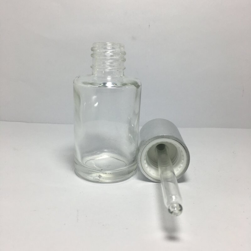 Silver Push Button Dropper Manufacturer - OEM/ODM Custom 30ml Silver Push Button Regular Dropper Aluminium Plastic Body