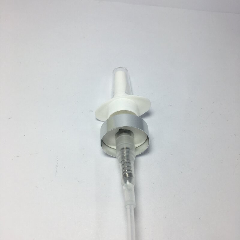 Aluminium Crimp Nasal Sprayer Factory - OEM/ODM Custom 18mm Silver Aluminium Pump Crimp Nasal Sprayer for Nose Treatment