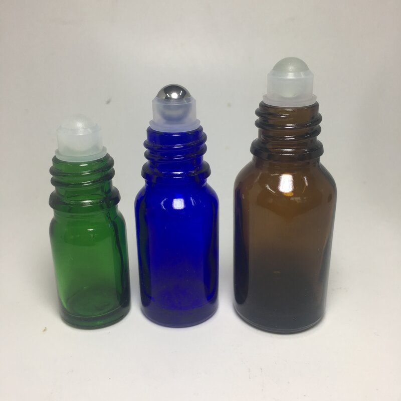 Roll on Glass Bottle Manufacturer - OEM/ODM Custom Roll on Glass Bottle with 18mm Plastic Cap and Metal Roller Ball