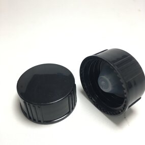 Black PP Cap for Boston Glass Bottle Factory - OEM/ODM Custom 18-28mm Black PP Cap for Boston Glass Bottle Cone Lined Cap