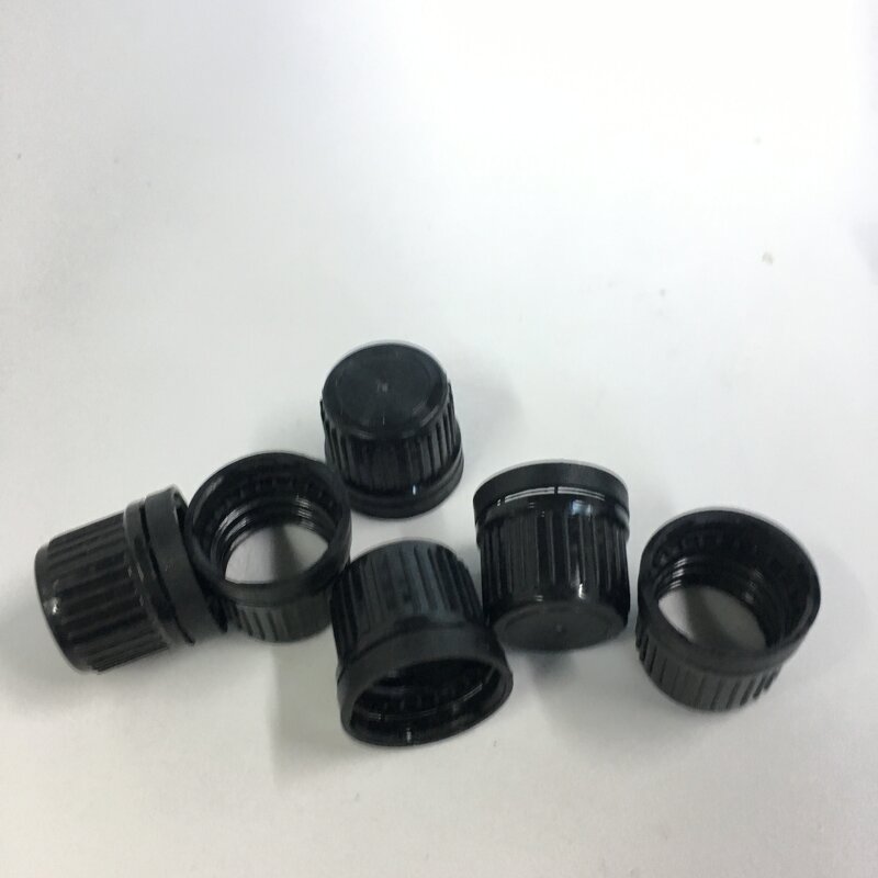 Black PP Tamper Evident Cap Manufacturer - OEM/ODM Custom 18 mm Black PP Tamper Evident Cap for Essential Oil Bottles
