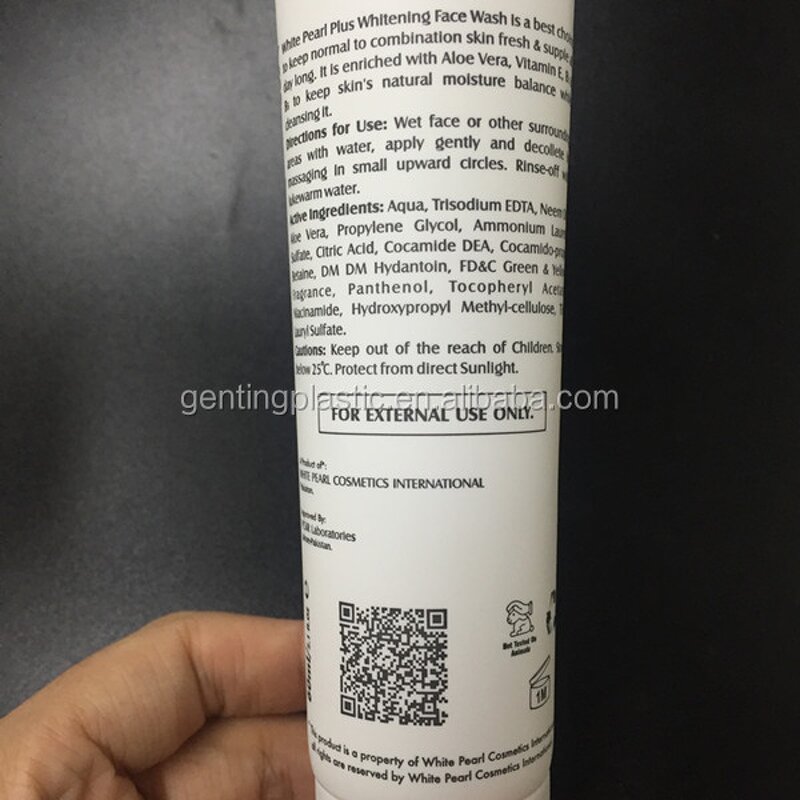 Facial Cleanser Plastic Tube Factory - OEM/ODM Custom Made 100ml Facial Cleanser PE Plastic Squeeze Tube