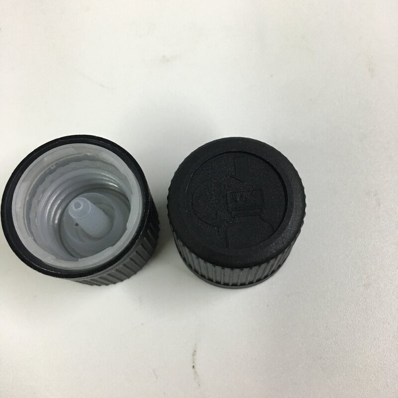 Black Tamper Evident Cap Factory - OEM/ODM Custom 18mm Black Tamper Evident Children Resistant Cap with Reducer