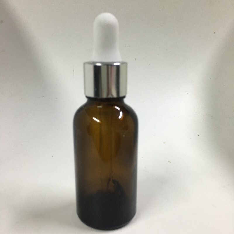 Silver Metal Glass Dropper Factory - OEM/ODM Custom 20mm Silver Metal Glass Dropper 30ml Boston Bottle with Gold Lids