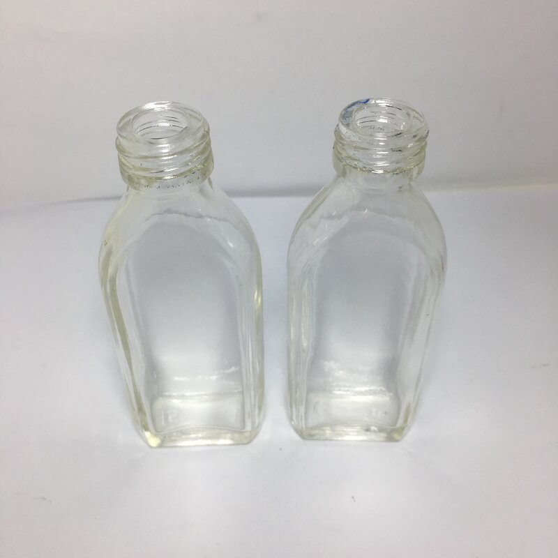 Mini Clear Glass Flask Bottle Factory - OEM/ODM Custom 25ml Mini Clear Glass Flask Bottle with Aluminum Cap