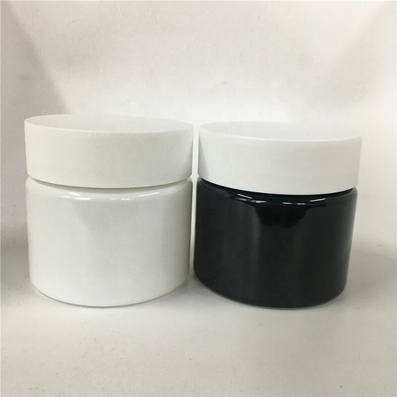 Wide Mouth PET Jar Factory - OEM/ODM Custom 60-250ml White Black Wide Mouth PET Jar with Childproof Cap