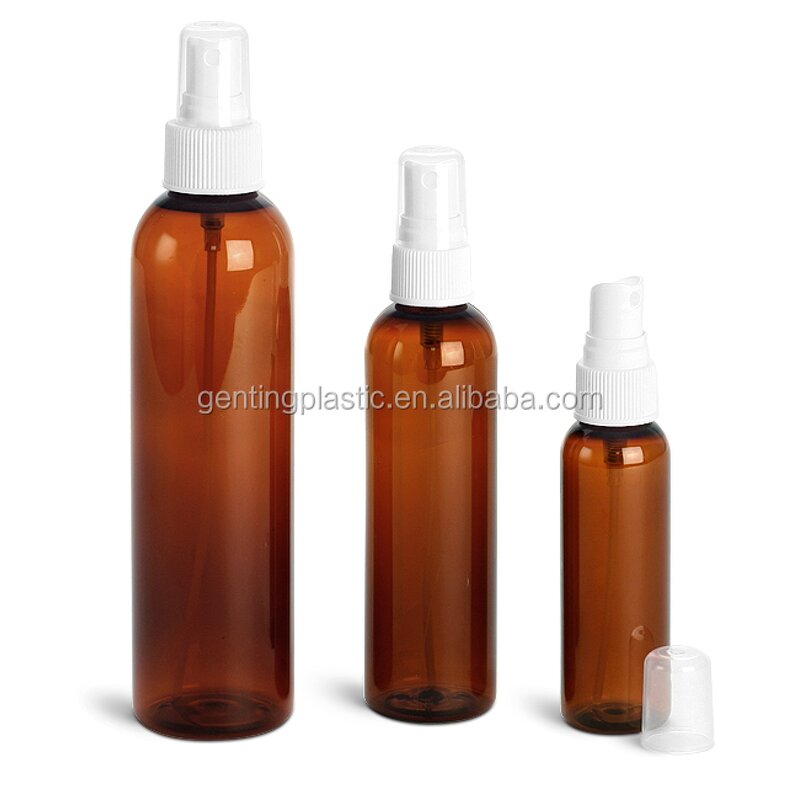 PET Plastic Bottle Manufacturer - OEM/ODM Custom 120ml PET Plastic Bottle Amber with Black Disc Pump Top Caps