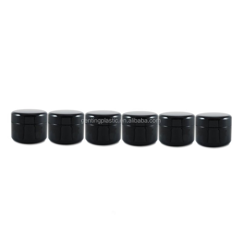 Black Jar Lotion Container Manufacturer - OEM/ODM Custom Black 2 oz Jar Lotion Container BPA Free with Dome Lids