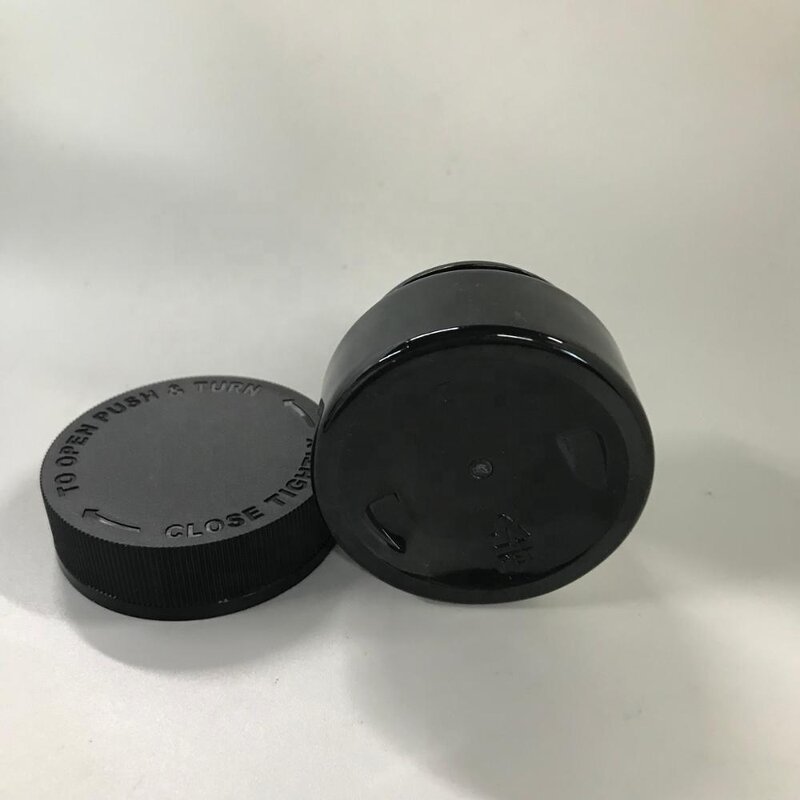 Black PET Plastic Jar Manufacturer - OEM/ODM Custom 2oz Black PET Plastic Jar with Childproof Screw Cap