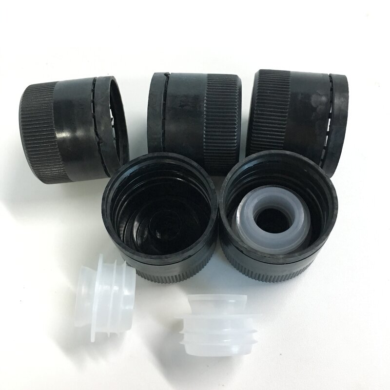 Black Plastic Tamper Evident Cap Factory - OEM/ODM Custom 31.5mm Black Plastic Tamper Evident Cap and Pourer for Olive