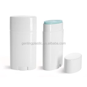 Plastic Tubes Manufacturer - OEM/ODM Custom 2.65 oz White Polypropylene Deodorant Tubes with Flat White Lid