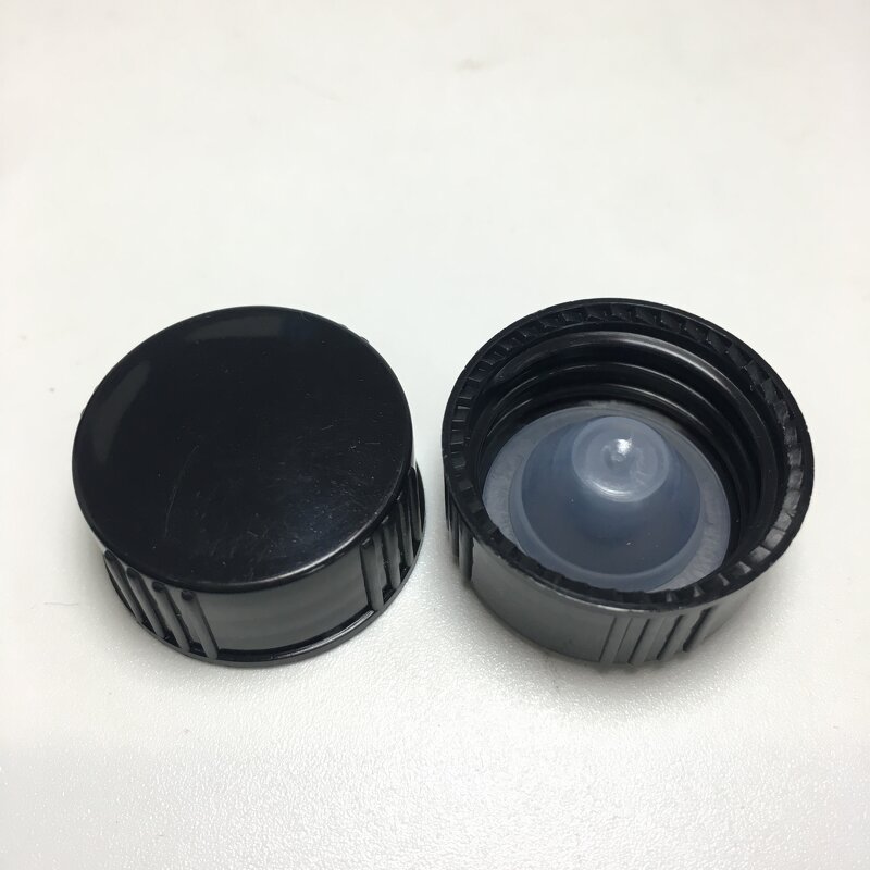 Black PP Cap for Boston Glass Bottle Factory - OEM/ODM Custom 18-28mm Black PP Cap for Boston Glass Bottle Cone Lined Cap