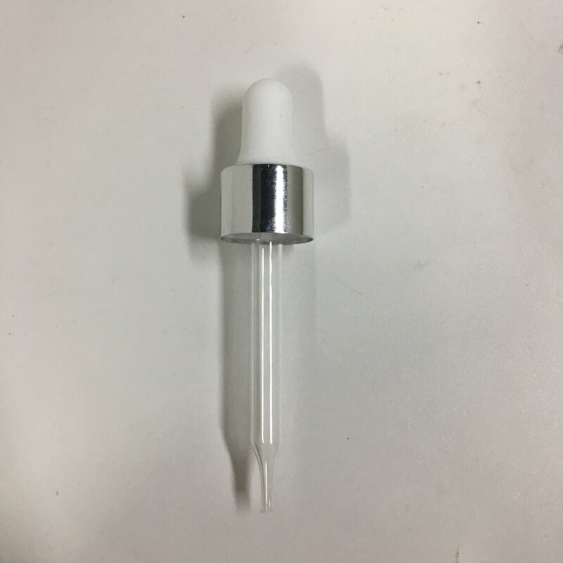 Silver Metal Glass Dropper Factory - OEM/ODM Custom 20mm Silver Metal Glass Dropper 30ml Boston Bottle with Gold Lids