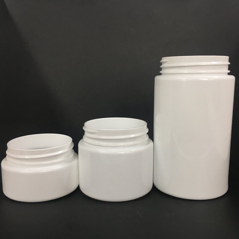 Wide Mouth PET Jar Factory - OEM/ODM Custom 60-250ml White Black Wide Mouth PET Jar with Childproof Cap