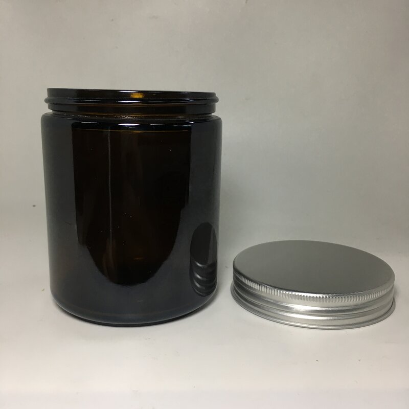 Amber Glass Jar Factory - OEM/ODM Custom 9oz 270ml Amber Glass Jar with Aluminum Cap Candle Glass Jar