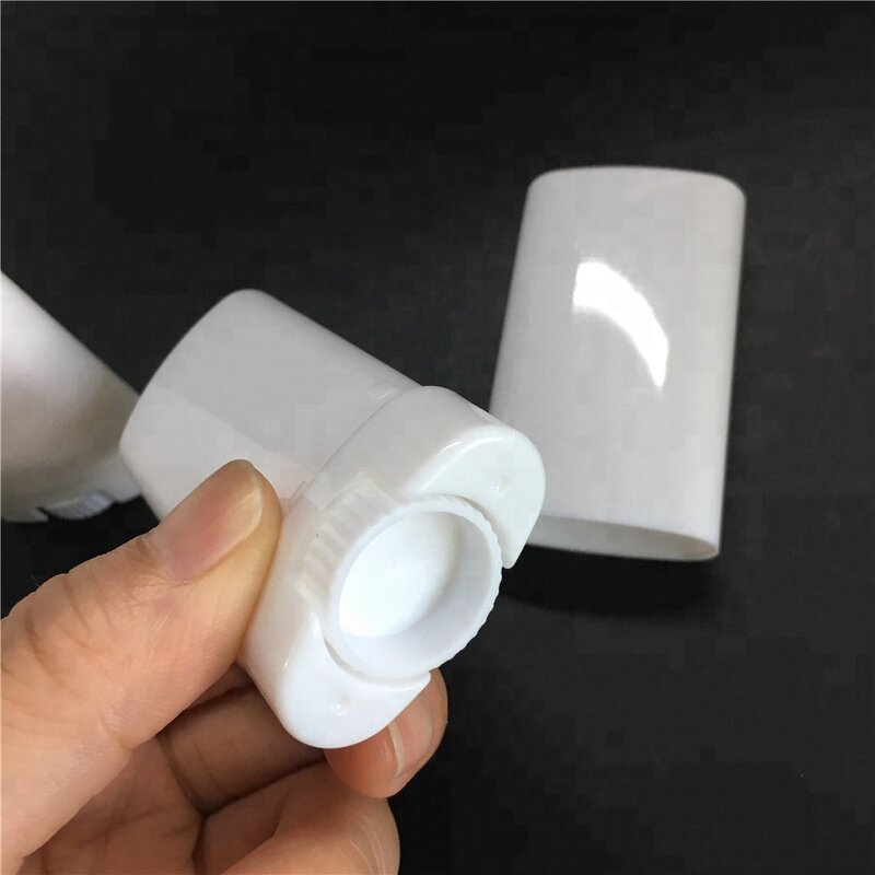 Oval Deodorant Stick Manufacturer - OEM/ODM Custom White Black Oval Portable Deodorant Stick 15g Lip Balm Tube