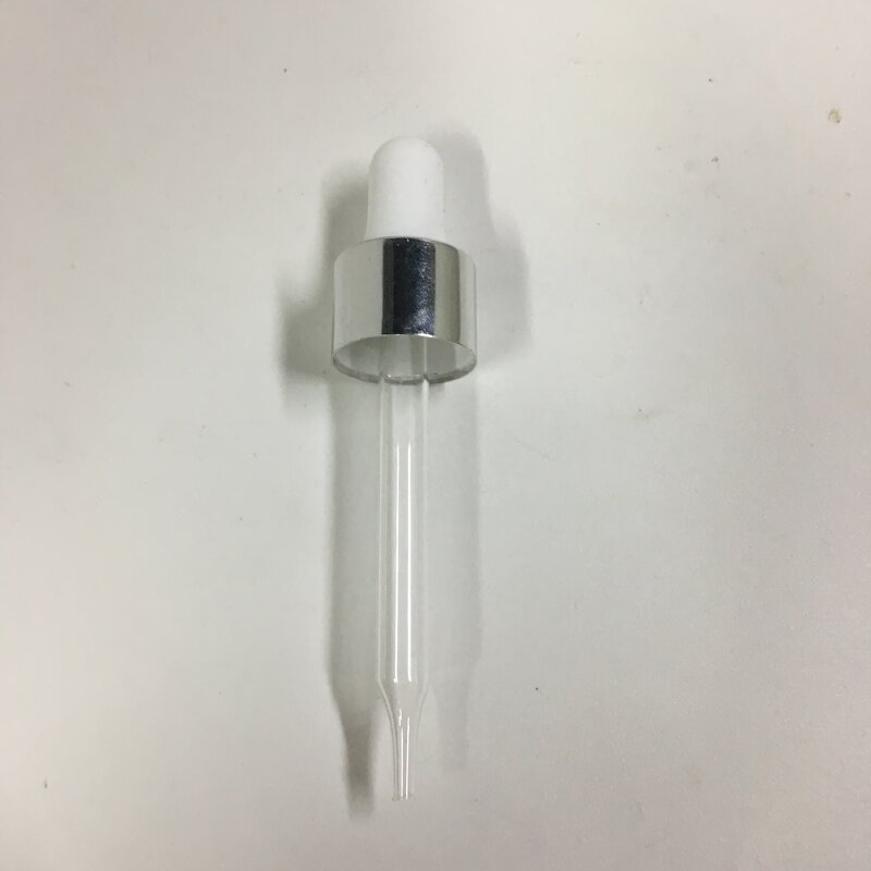 Silver Metal Glass Dropper Factory - OEM/ODM Custom 20mm Silver Metal Glass Dropper 30ml Boston Bottle with Gold Lids
