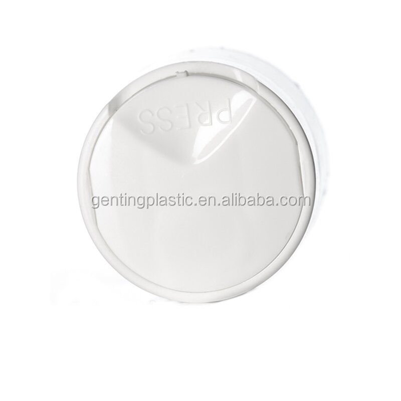 White PP Disc-top Lid Manufacturer - OEM/ODM Custom White PP 28-410 Smooth Skirt Disc-top Lid with HIS Liner
