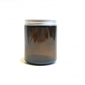 Amber Glass Jar Factory - OEM/ODM Custom 9oz 270ml Amber Glass Jar with Aluminum Cap Candle Glass Jar